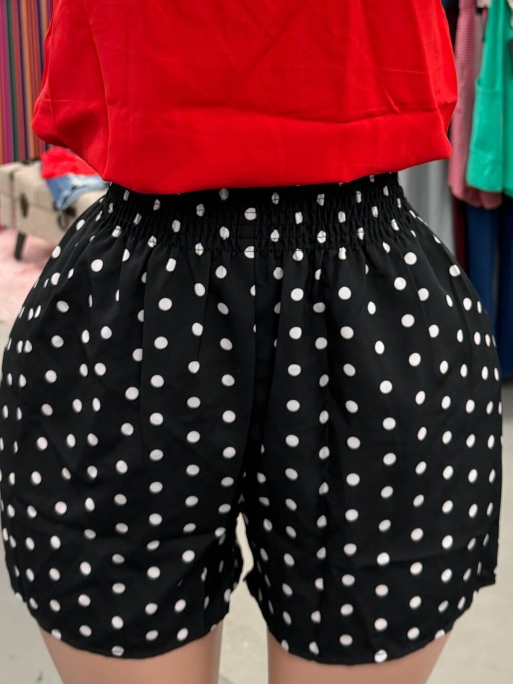 Black and white Poka dot shorts